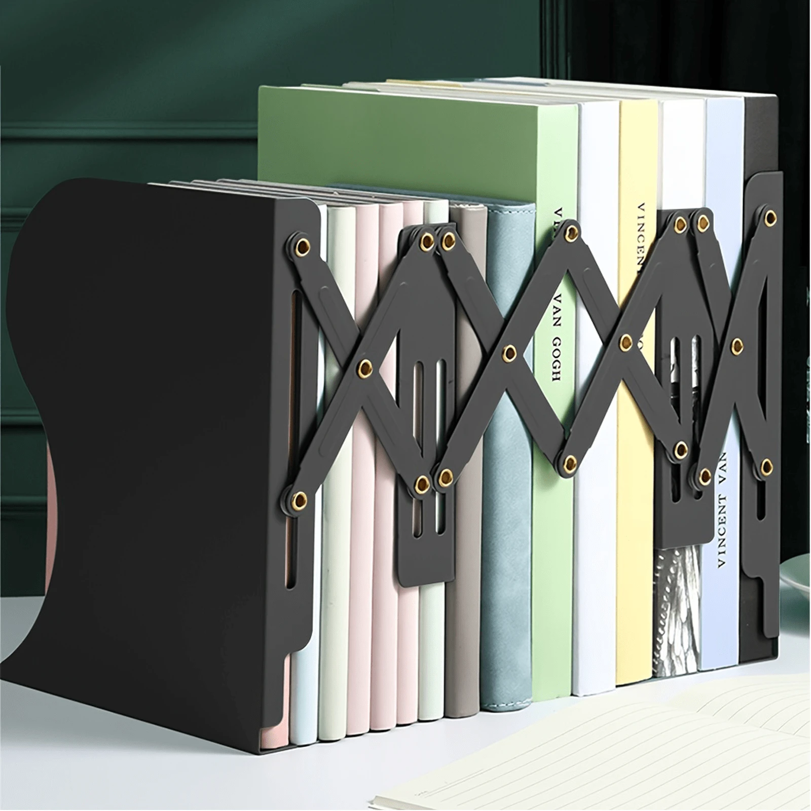 Adjustable Bookends, Expandable Bookends Magazine File Holder,Desk Organizer And Accessories For Office, Books, Papers, Extends Up To 19 Inches - Multicolor - View 1