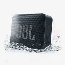 JBL 多媒体扬声器 GO Essential 休闲便携式蓝牙扬声器，防水，防尘，黑色，超长待机，强劲低音，户外音乐和视频观看（黑色）