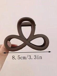 1 件女士甜美温柔公主风格高品质纹理波西米亚风格可爱时尚简约优雅休闲度假风格 8.5 厘米/3.3 英寸深棕色哑光发爪适合女性日常高马尾通勤节日派对送礼佩戴使用发夹夹子发夹发饰头饰发夹发夹发夹发夹发夹，学校用品，学院秋冬爪夹蝴蝶结