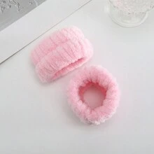 1pc Headband/Wristband Set, High Elasticity & French-Style High Headband, Gentle Cloud & Chic Style Design For Outdoor, Washing Face Or Bathroom Use Home Bathroom Decor Summer Back To School