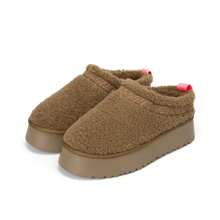 Women's Slippers Platform Mini Boots Short Ankle Boot Fur Fleece Lined Sneakers House Slippers Anti-Slip Boot For Outdoor - Brown - View 5
