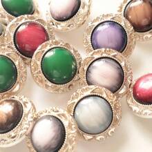 6/12 chiếc nút nhựa trang trí lấp lánh bằng nhựa vàng lá ombre cổ điển cho áo len, áo khoác, áo khoác tự may - Nhiều màu - Xem 13