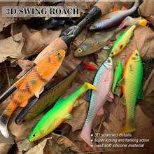 2pcs Soft Fishing Kit 3D 14cm/5.5Inch Artificial Bait Shad Pike Perch Zander Catfish Fishing Tackle Isca Artificial
