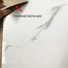 10/20-Piece Modern White Marble Peel & Stick Tile Wall Panels - Self-Adhesive Vinyl Backsplash For Kitchen & Bathroom, Easy Match Design, 23.62X11.81 Inches - Multicolor - View 5