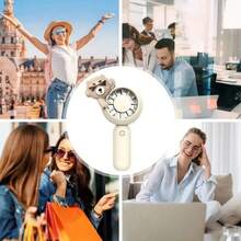 Portable Handheld Fans 3 Speeds Rechargeable Bear Fans Travel Fans Suitable For Outdoor And Indoor