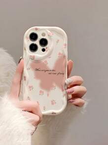 Ốp lưng điện thoại chống rơi Pink Apple Premium Cream viền lượn sóng hình bướm, tương thích với iPhone 11 Pro/12 Pro Max/14 XR/7/8, cũng tương thích với iPhone 15 Pro Max, 13, 14, 11. Chất liệu TPU mềm dẻo, chống rơi, chống nước, chống sốc và chống trầy xước. - Nhiều màu - Xem 2