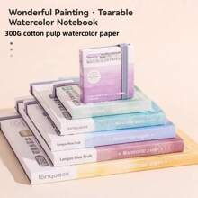 Cuaderno de acuarela desgarrable, 20 hojas de papel grueso de acuarela de 300 g, grano medio, cuaderno de dibujo portátil para viaje, para grafiti, pintura, regreso a la escuela, día de la madre, regalo para mamá