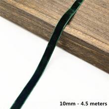 6-38mm 深绿色单面天鹅绒丝带圣诞丝带珠宝展示包装鲜花礼品包装蝴蝶结 DIY 派对装饰 - 墨綠色 - 查看 14