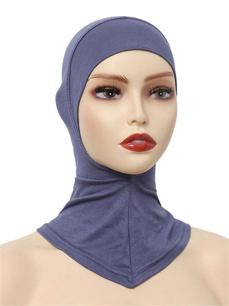 Women's Inner Cap Underscarf Hijab Cap Turban Hat Amira Hijab Fashionable Solid Color Chin Elastic Head Cap & Neck Sca.Rf Headband Daily Under Cap Veiled Clothes - A - View 4