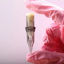 灰色纹身针盒 50 支/盒 RL RS RM M1 尺寸专业一次性紫色针头永久眉毛唇妆针头适用于纹身机笔 - 灰色 - 查看 3