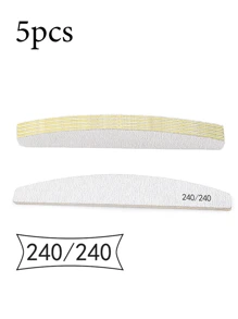 Bộ 3/5/10 dũa móng tay chuyên nghiệp, giấy nhám hai mặt 80/100/150/180/240 grit dùng để đánh bóng và tạo hình móng, dụng cụ làm móng hình lưỡi liềm, dụng cụ nghệ thuật làm móng, dụng cụ chuẩn bị cho năm học mới, chăm sóc móng, dụng cụ làm móng (thích hợp cho móng giả) - Nhiều màu - Xem 16