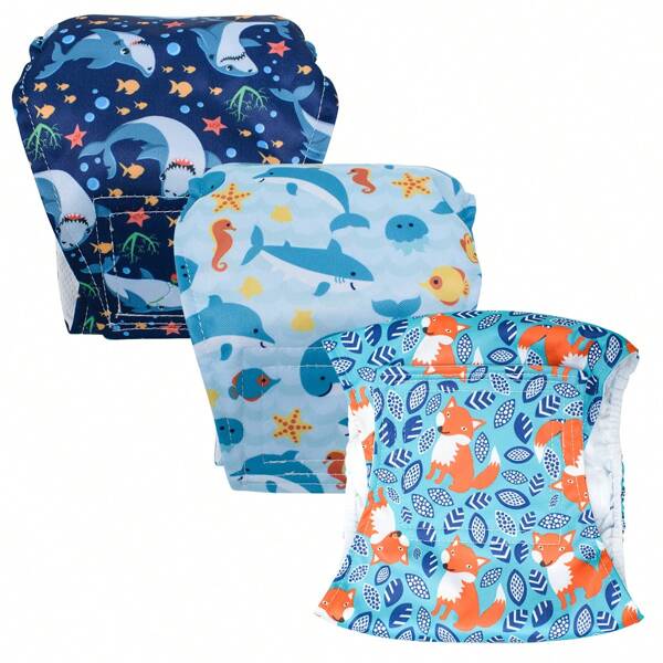 3 paquets Bandes de ventre couche-culotte pour chien mâle réutilisables, couches pour chien mâle premium lavables pour petits chiens