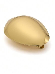 1 chiếc kẹp tóc kim loại vàng tối giản thanh lịch, kẹp tóc kiểu Pháp bằng kim loại bạc, phụ kiện tóc thời trang bằng hợp kim, kẹp trượt, thích hợp cho tóc đuôi ngựa, kẹp tóc vàng, ghim cài tóc - kẹp lò xo kim loại - Xem 5