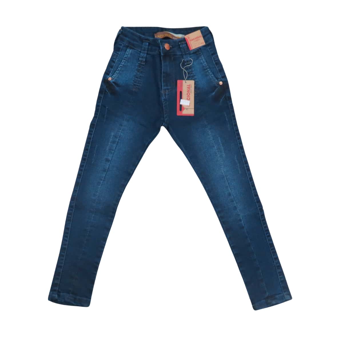 Jeans Comfort Pants For Young Girls 4 To 8 - Màu xanh bụi bặm - Xem 1