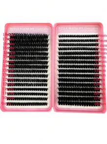 HBZGTLAD 608pcs DIY 80+100D Individual Lash 9-18mm Mixed 5D Fluffy Lash Curl Individual Lash DIY Lash Extension Lash Book Lash Clusters,Eye Lash Clusters,Individual Eyelashes,Lashes,Fake Lashes - Black - View 3