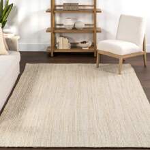 SHEIN X Heather Rae Nuloom Rigo Hand Woven Farmhouse Jute Area Rug For Bedroom, Dining Room, Living Room, Hallway, Office, Kitchen, Entryway