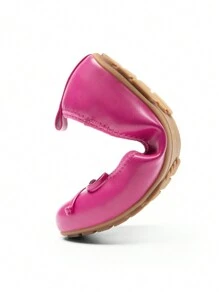 Women Hot Pink Bow Knot Flats Slip On Ballet Flats Round Toe Foldable Comfortable Soft Lightweight Travel Vacation Dress Flats Shoes - Hồng - Xem 7