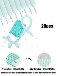 20 quả bóng bay ma thuật màu Macaron Latex, thích hợp cho trang trí tiệc cưới sinh nhật Halloween Giáng sinh - Nhiều màu - Xem 22