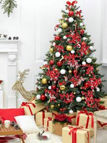 6/12pcs Artificial Berries Winter Frosted Red Berry Branches For Tree Wreath Garland DIY Crafts Home Wedding Party Theme Party Gathering Holiday Hanging Tree Celebration Home Decorations, Scene Decoration, Valentine Day, Gift Christmas Decorations Room Decor Christmas - Multicolor - View 3