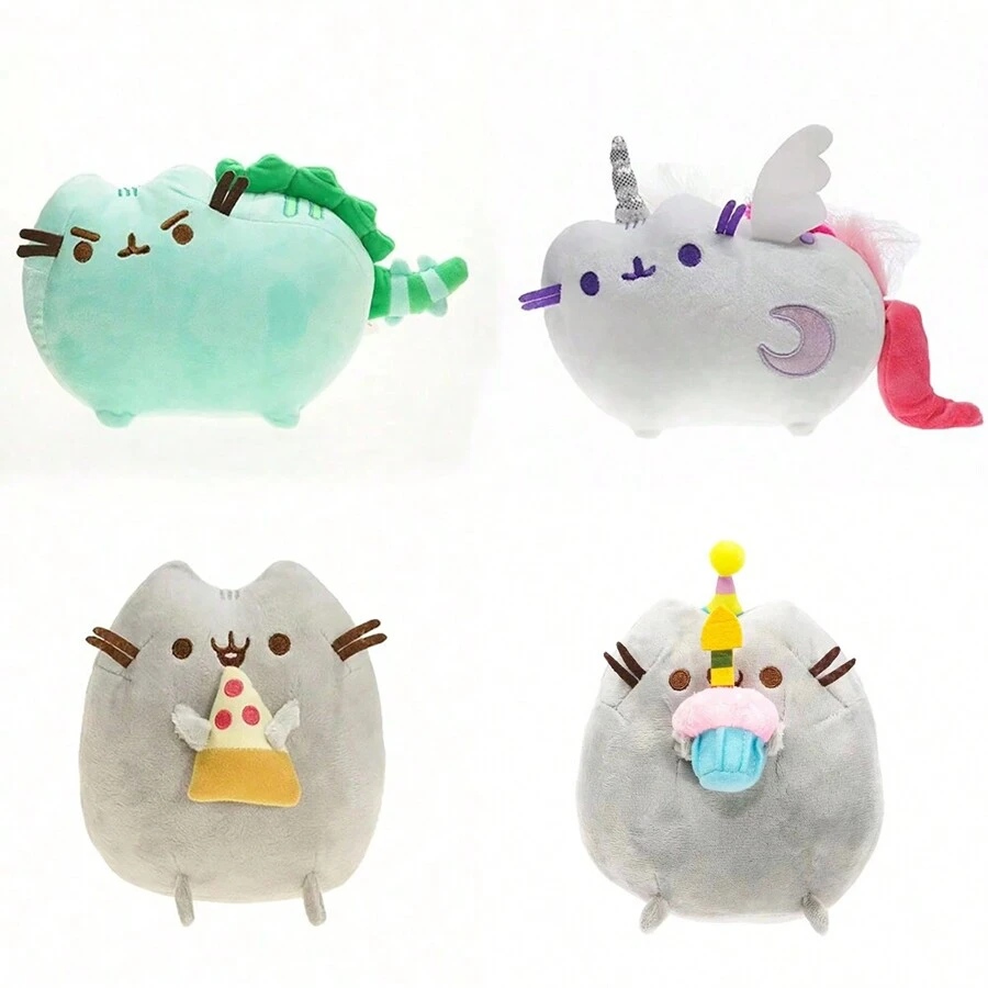 Pusheen 1 szt. Słodki pluszowy kociak, Mini 4-calowy kotek, 4 style do wyboru, jednorożec, pizza, ciasto, księżyc, dekoracja pokoju, prezent dla dziewczyny, zabawki aksolotl, słodkie zwierzęta, prezenty