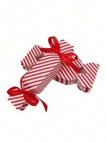 5/10/50pcs Christmas Red Striped Candy Favor Boxes Gift Boxes Party Supplies Wedding Decorations Christmas Decorations Christmas Decor Christmas Gifts Christmas Wrapping Paper  Christmas Party Supplies Christmas Gift Bags Christmas Bags Christmas Stickers