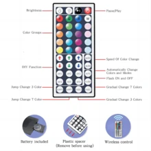 Dây đèn LED RGB5050 USB 1-30m 5V 44 phím điều khiển từ xa bằng ứng dụng, đồng bộ hóa ánh sáng nhạc cho phòng, trang trí tiệc tại nhà - nhiều màu - Xem 4