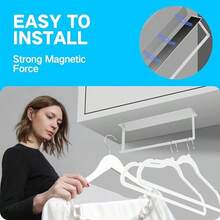 1pc Magnetic Hanger Organizer,Hanger Storage Rack For Washing Machine,Hanger Stacker For Closet Laundry Room,Clothes Hanger Storage For Adult Or Child Clothes Hangers Room Decor Home Decor Fall Decor Bedroom Decor  Halloween Decor,Room Decor,Christmas Decorations, Halloween, Halloween Decorations,Christmas, Halloween Decor,Christmas Decor,Fall Decor,Christmas Decor,Storage,Organizer - Multicolor - View 4