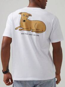 Casual Best Friend Comfort Men's Cotton White T-Shirt - trắng - Xem 4