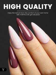 YOKEFELLOW 1 zestaw YOKEFELLOW 10 ml Nude Żelowy lakier do paznokci Zestaw 3 kolory Nude Pink Zestaw lakierów żelowych Jasnoneutralny różowy lakier do paznokci Ledwo różowy Zestaw startowy LED Soak Off Popularne zdobienia paznokci DIY Manicure Prezenty dla kobiet Dziewczyny