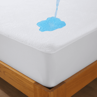 1pc Soft Terry Cloth Waterproof Mattress Protector, Breathable & Noiseless Knitted Fitted Sheet For Bed Mattress Cover With Deep Pocket For Home Hotel Bedroom (Without Pillowcase)