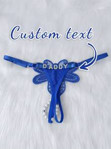 Personalized Letter Lace Funny Panties For Women, Sexy Lace Thong With Custom Gold Letters, Diy Gold Rhinestone Shiny Letters Name Lingerie Sequine Colorful Custom,Personalized,Unique,Customized Personalized Gifts For Men/Women,Lingerie,Panties,Underwear,Thongs Ideal Gifts For Her Girlfriend Living Room,Bedroom,For Anniversaries,For Birthdays,For Holiday