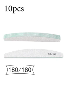 Bộ 3/5/10 dũa móng tay chuyên nghiệp, giấy nhám hai mặt 80/100/150/180/240 grit dùng để đánh bóng và tạo hình móng, dụng cụ làm móng hình lưỡi liềm, dụng cụ nghệ thuật làm móng, dụng cụ chuẩn bị cho năm học mới, chăm sóc móng, dụng cụ làm móng (thích hợp cho móng giả) - Nhiều màu - Xem 7