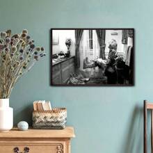 1 Stück/Set Vintage Schwarz-Weiß Kunst ästhetische Poster, Retro Klassisch Lustige Toilette Leinwand Wandkunst Moderne Funky Drucke Malereien Badezimmer Dekoration, Ohne Rahmen enthalten - Schwarz und Weiss - Übersicht 5