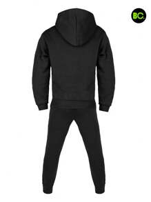 Big City Pants Boy Youth Set Plush Fleece Fashion - 黑色 - 查看 2