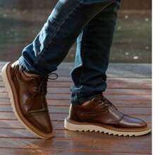 Verona Tractor Oxford Dress Shoes Comfortable Men's Formal Brogue - 摩卡棕 - 查看 5