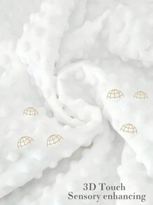 1 件卡通图案婴幼儿绗缝被子，双层，适合家庭、汽车、婴儿车 - 多用途婴儿毯爱情人节 - 彩色 - 查看 9