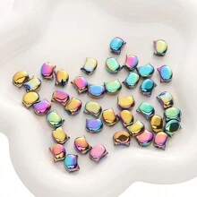 10 件 10x8 毫米玻璃水晶猫头珠,直孔散珠非常适合 DIY 珠宝制作 - 项链、手链、吊坠、耳环等手工工艺品 - 貓頭 - 查看 7