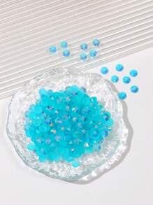 2-6mm Cristales de resina redondos de estilo jelly AB, sin derretir, con fondo plano, piedras de cristal para pegar con pegamento plástico, adecuados para decoración de uñas, ropa, manualidades, tazas, bolsos - 2MM(5000 Uds.) - Ver 18