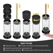 1pc, 3-In-1 Multifunctional Grinder, Set Grinding, Filling, Storage In One, With Magnetic Cap, Easy To Grind Herbs, Cone Loading And Storage, Evenly Fill Your Cone - Multicolor - View 5
