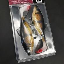 2pcs Soft Fishing Kit 3D 14cm/5.5Inch Artificial Bait Shad Pike Perch Zander Catfish Fishing Tackle Isca Artificial