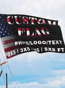 1 pieza bandera personalizada, bandera personalizada para uso en exteriores, con la opción de agregar su propia imagen o texto, para uso tanto en interiores como exteriores - De un solo lado - Ver 6