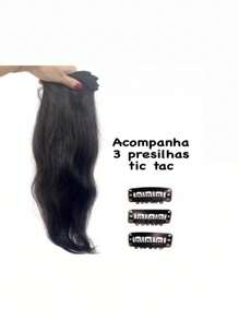 Natural  Hair Tic Tac Clip-In 45cm 50g - màu nâu - Xem 1
