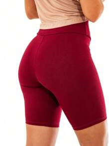 Bermuda Cyclist Legging Suplex Polyester S M L GG - 酒紅色 - 查看 2