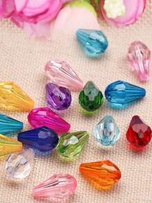 50pcs/Pack 13mm*8mm Acrylic Faux Crystal Waterdrop Shaped Beads For DIY Curtain, Garland, Jewelry Making, Bracelet Craft, Assorted Colors - 50 Water Drop Beads - View 16