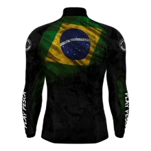Camisa Camiseta Pesca Lazer Brasil com Proteção Solar UPF 50+