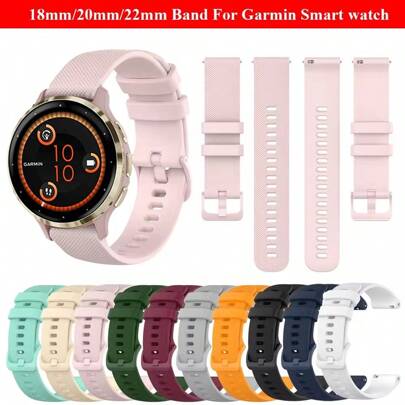 1pc Watch Strap For Garmin Forerunner 165/168 Music/Active 5/Venu/Venu Sq  Bands 20mm Sizes Strap For Garmin Smartwatch Girls Femal
