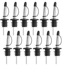 12 Packungen Getränke-Ausgießer, Ausgießer für Flaschen, Alkohol-Flaschen-Ausgießer, Olivenöl, Ausgießer mit Staubkappen, Schnellausgießer, Bar-Barkeeper-Zubehör