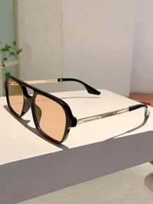 一副女士波西米亚风复古飞行员时尚眼镜，适合度假和日常佩戴，沙滩配饰，女士眼镜太阳镜基础款，秋冬季女士服装商务休闲礼物，撞色波西米亚风度假氛围，适合夏季海滩度假、户外活动和旅行 - 彩色 - 查看 20