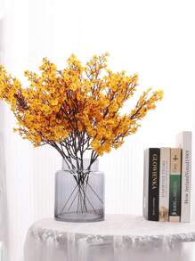 4 piezas - Flores artificiales de gypsophila de color amarillo otoñal, decoración de boda, flores artificiales que se pueden usar para hacer ramos DIY, decoración de cocina, oficina, dormitorio, centros de mesa, decoraciones de otoño, flores artificiales, manzanita amarilla, plantas artificiales, decoración del hogar, Acción de Gracias, Halloween, Navidad, temporada de bodas, decoración de muebles