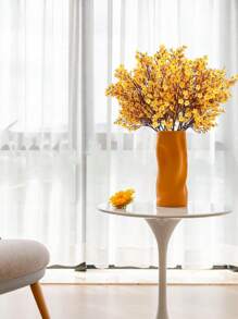 4 piezas - Flores artificiales de gypsophila de color amarillo otoñal, decoración de boda, flores artificiales que se pueden usar para hacer ramos DIY, decoración de cocina, oficina, dormitorio, centros de mesa, decoraciones de otoño, flores artificiales, manzanita amarilla, plantas artificiales, decoración del hogar, Acción de Gracias, Halloween, Navidad, temporada de bodas, decoración de muebles